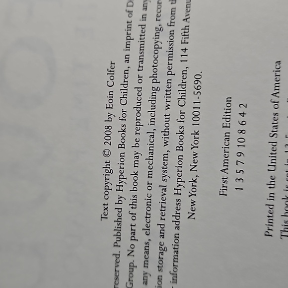 Eoin Colfer Artemis Fowl The Time Paradox Hardcover Book NWOT - Picture 7 of 8